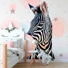 Custom Zebra Fun Pop Art Mural