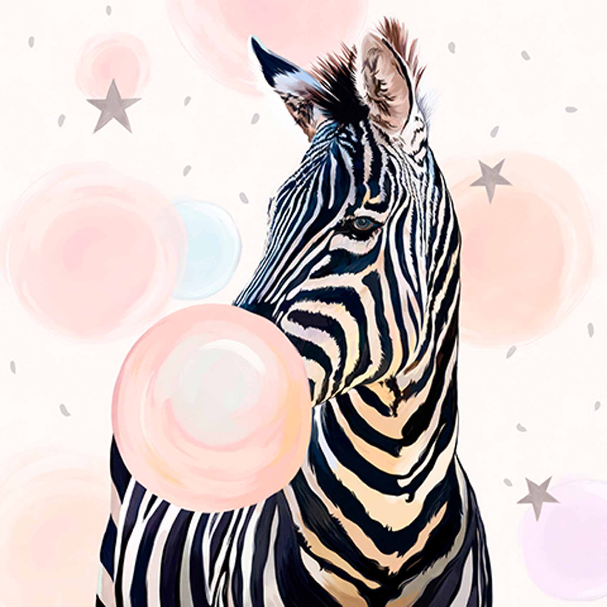 Zebra Fun Pop Art Mural