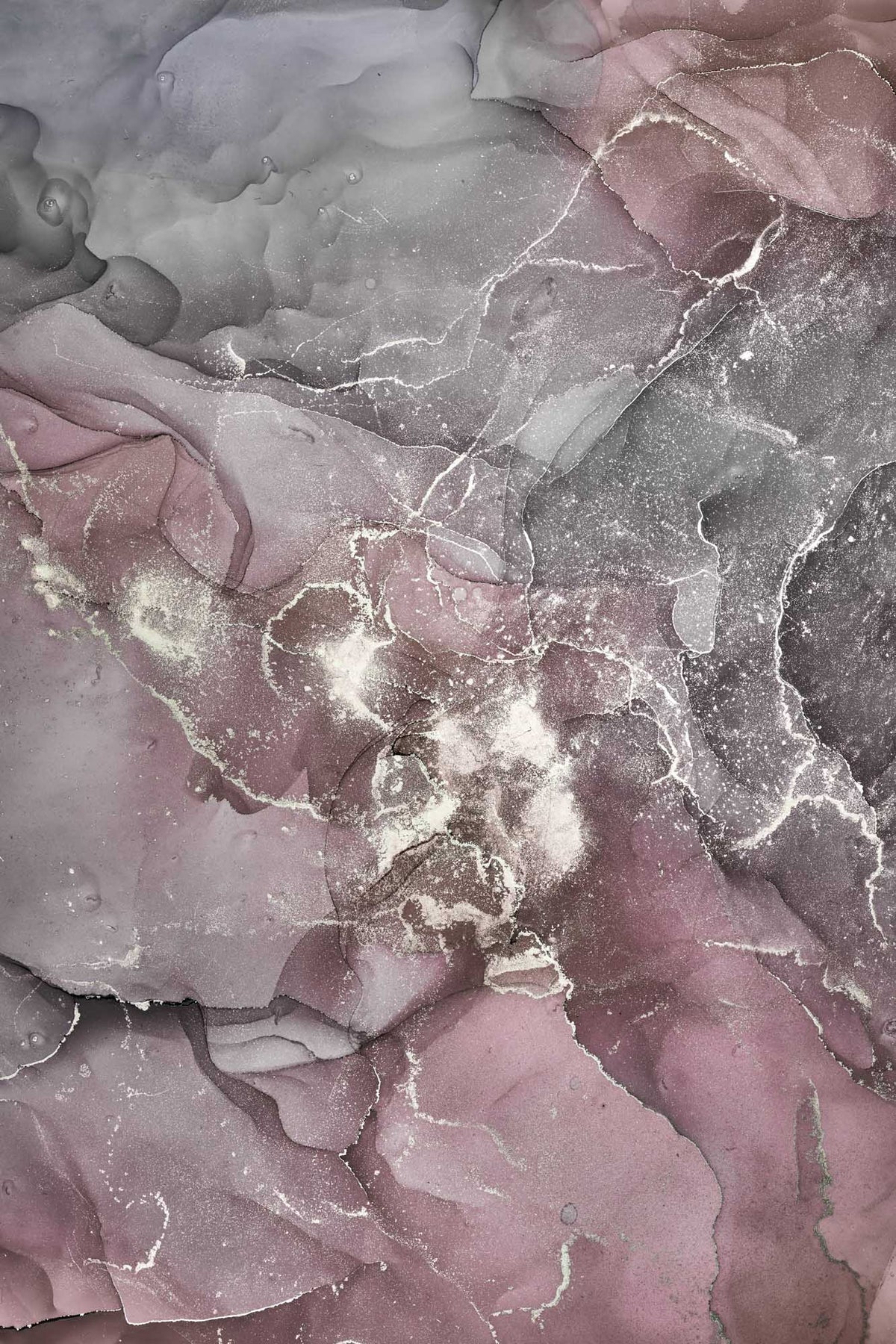 Papier peint marbre violet et argent – Papier peint panoramique texture translucide