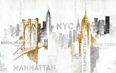 Custom New York City Modern Wall Art Skyline Wallpaper Mural