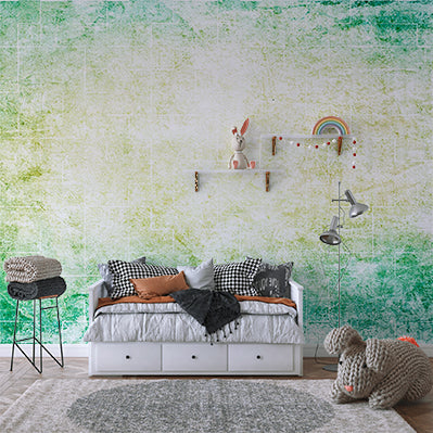 Soft Green and Yellow Textured Gradient Wall Murals