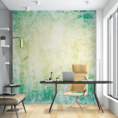 Soft Green and Yellow Textured Gradient Wall Murals