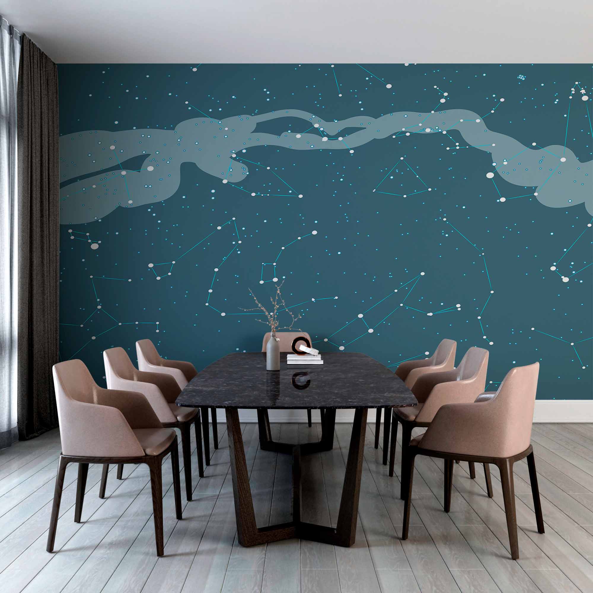 Starry Constellation Map Wall Mural Wallpaper