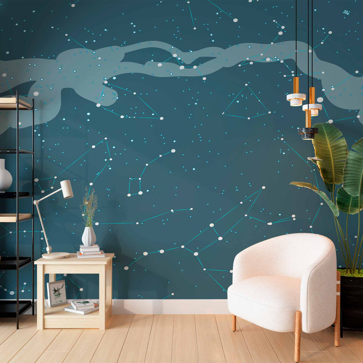 Starry Constellation Map Wall Mural Wallpaper