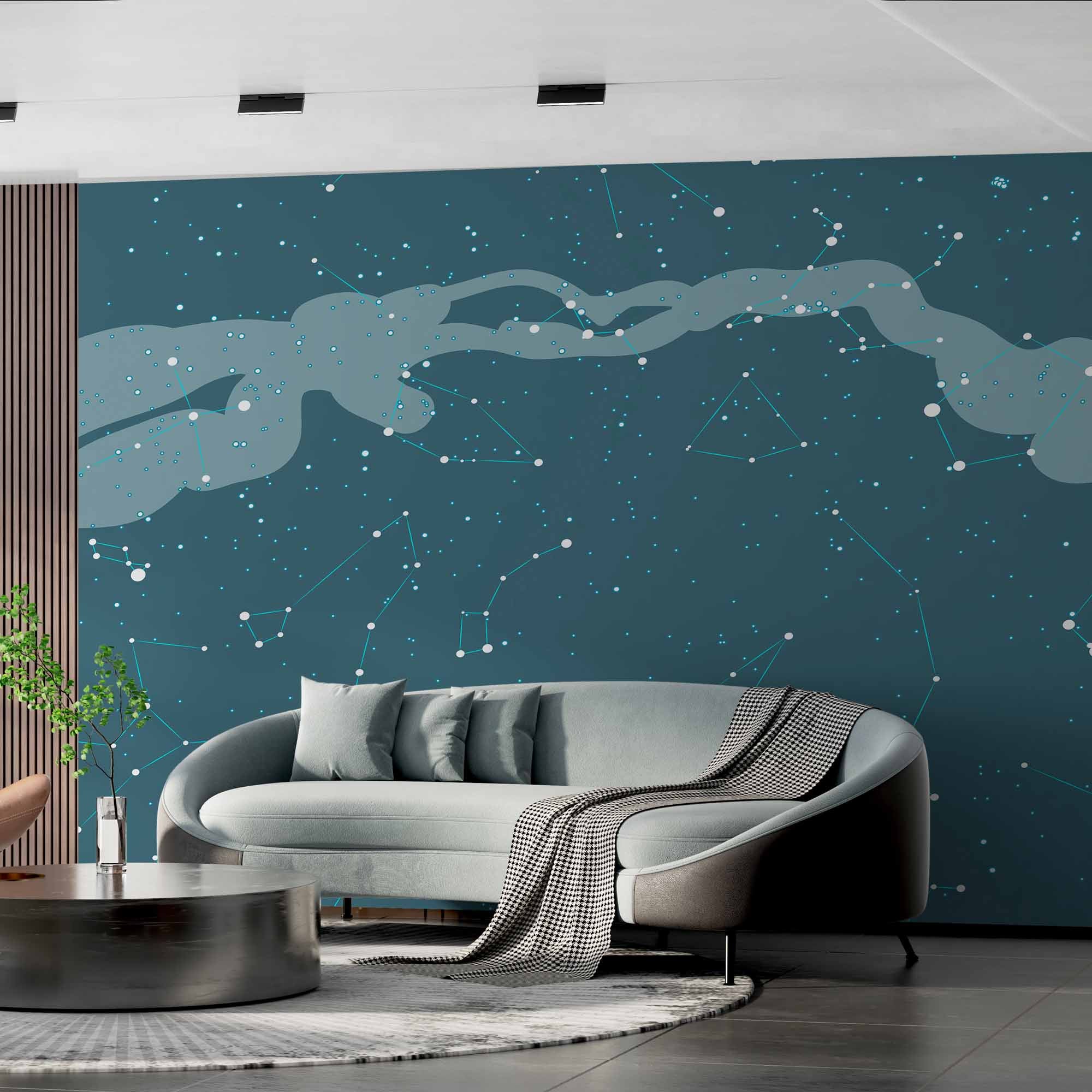 Starry Constellation Map Wall Mural Wallpaper