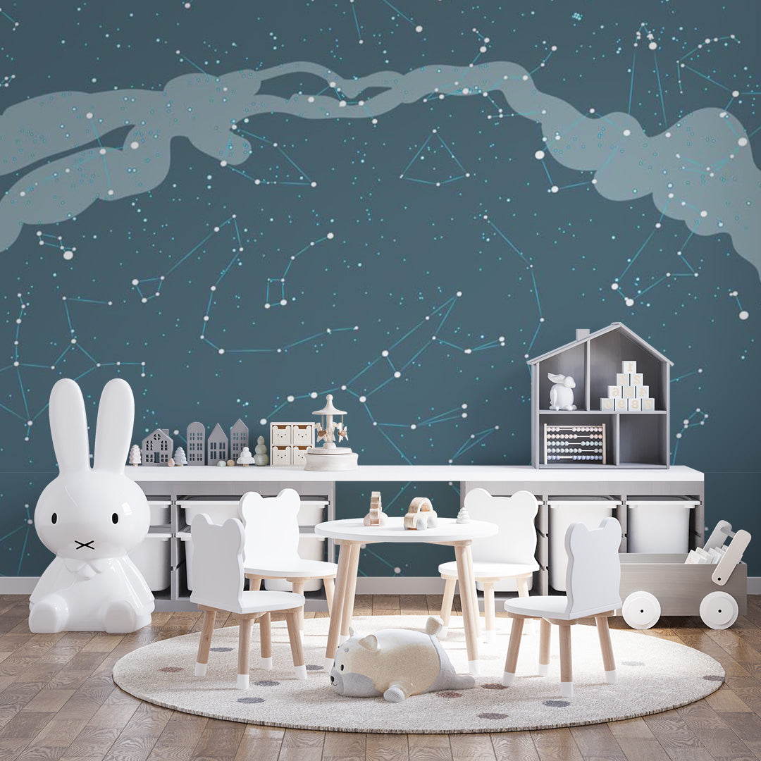 Kids Wall Murals Constellation Space Stars Wallpaper for Kids