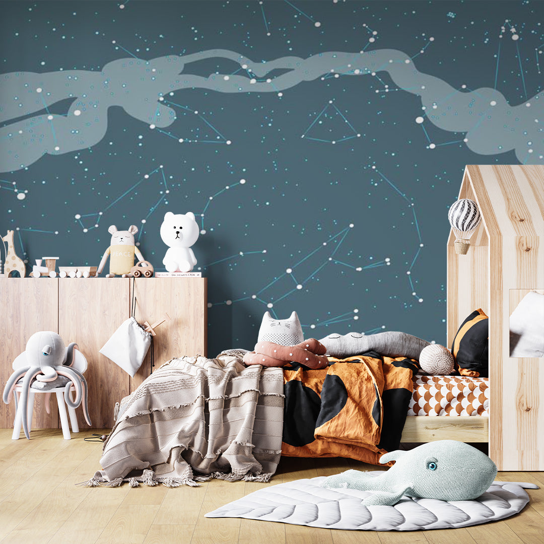 Kids Wall Murals Constellation Space Stars Wallpaper for Kids