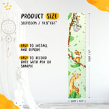 Kids' Growth Chart Peel and Stick Jungle Animal Wall Decals for Kids Baby Girl Boy Room