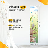 Kids' Growth Chart Peel and Stick Woodland Animals Tree Raccoon Owl Bunny