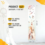 Miarka wzrostu dla dzieci Skórki i przyklejane drewniane zwierzęta Boho Design dla dziewczynek