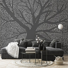 Custom Intricate Abstract Tree Pattern Wall Mural Wallpaper