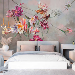 Custom Elegant Floral Garden Wallpaper Mural
