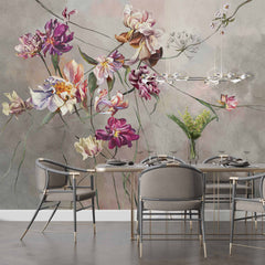 Custom Elegant Floral Garden Wallpaper Mural