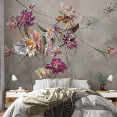 Custom Elegant Floral Garden Wallpaper Mural