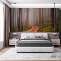 Custom Serene Woodland Trail Wallpaper