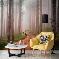 Custom Serene Woodland Trail Wallpaper