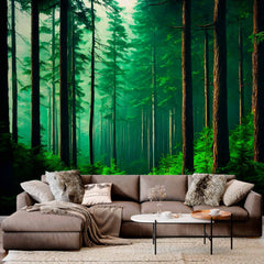 Custom Tranquil Woodland Scene Wallpaper