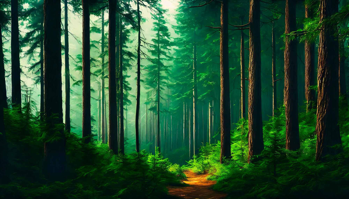 Custom Tranquil Woodland Scene Wallpaper