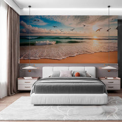 Custom Morning Seascape Serenity Wallpaper