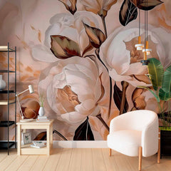 Custom Timeless Floral Symphony Wallpaper