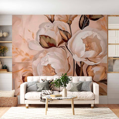 Custom Romantic Floral Art Wallpaper