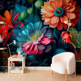 Vibrant Floral Symphony Wallpaper