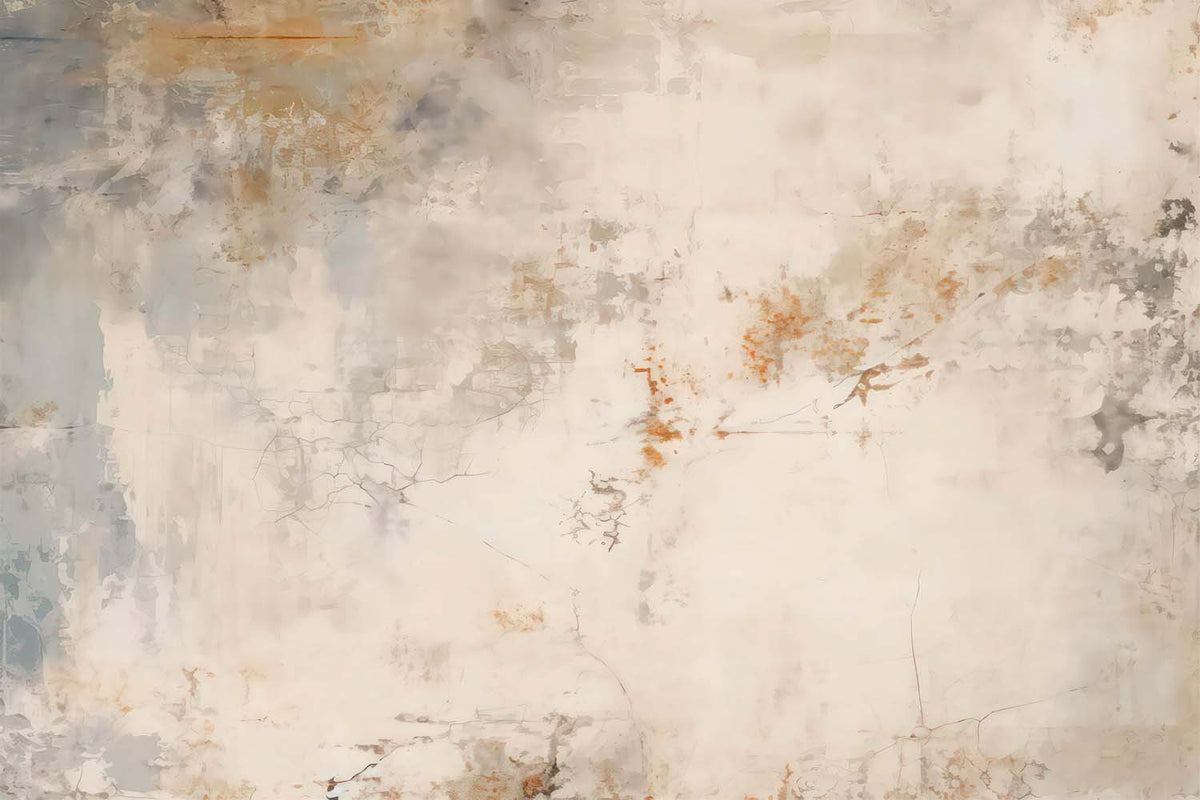 Verweerd pleisterwerk behang – beige grijze aquareltextuur fotobehang
