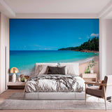 Secluded Tropical Cove Beach Wall Mural Wallpaper