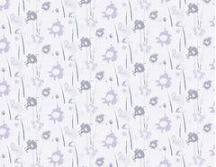 Custom Purple and Gray Floral Watercolor Wallpaper for Walls