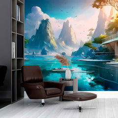 Niestandardowa tapeta Fantasy Island Paradise