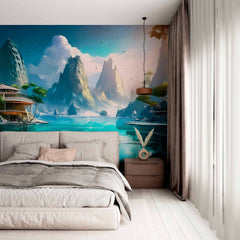 Niestandardowa tapeta Fantasy Island Paradise