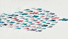 Custom Colorful Fish Migration Wallpaper