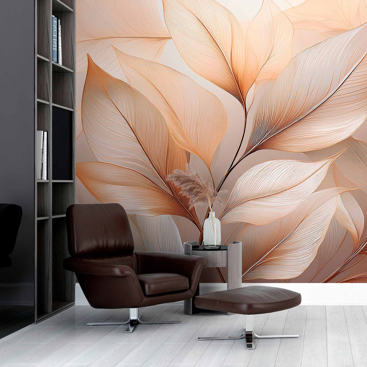 Beige Feathers 3D Wall Mural Wallpaper