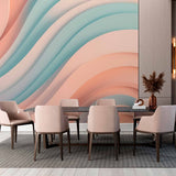 Abstract Wall Mural Wallpaper Serene Waves