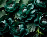 Emerald Elegance Bloom Wallpaper