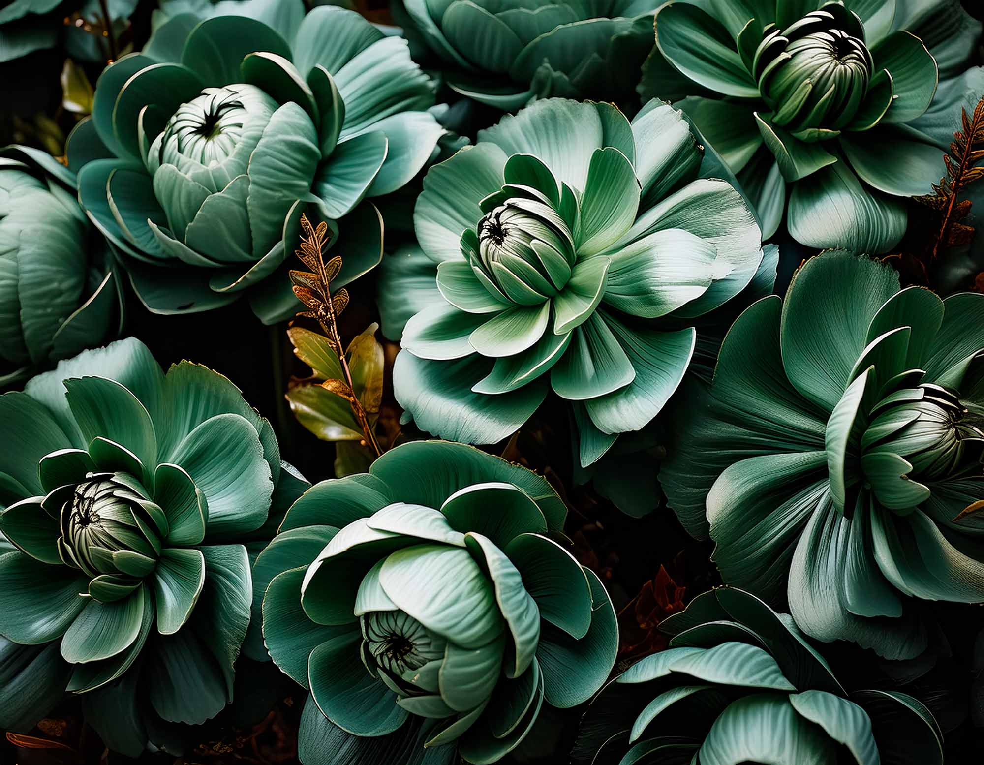 Verdant Succulent Bloom Wallpaper