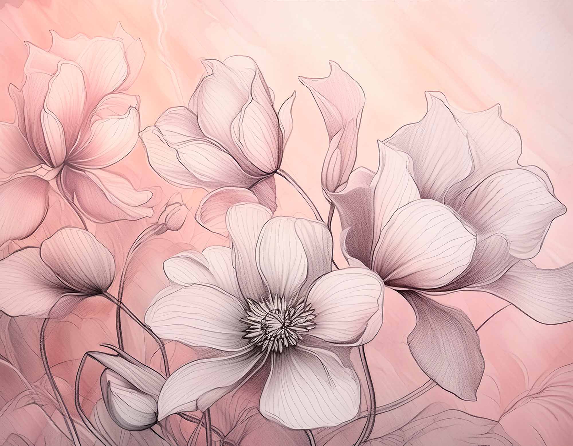 Blush Petal Harmony Wallpaper