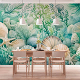 Underwater Shells and Starfish Wallpaper