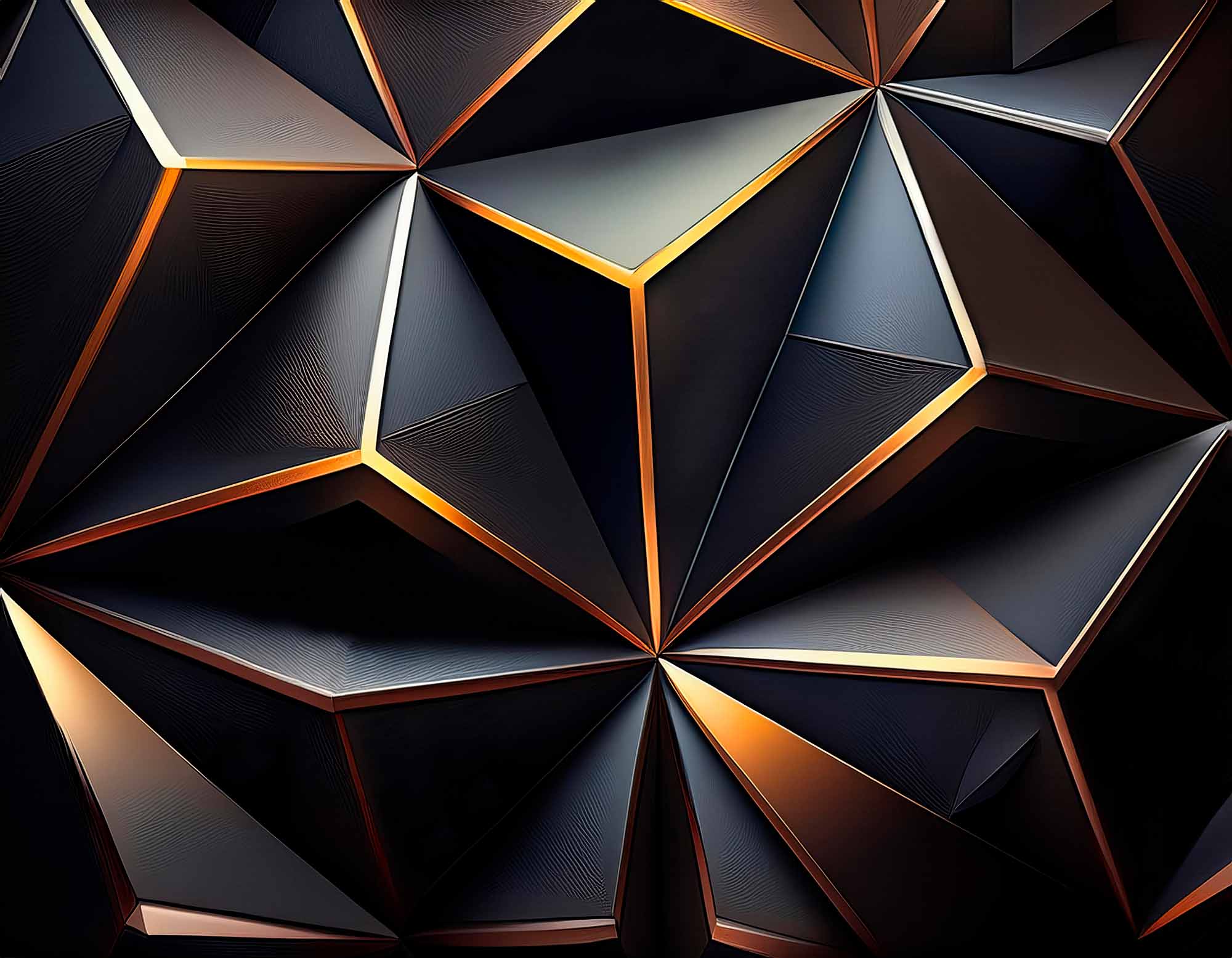 3D Polygonal Design Wallpaper