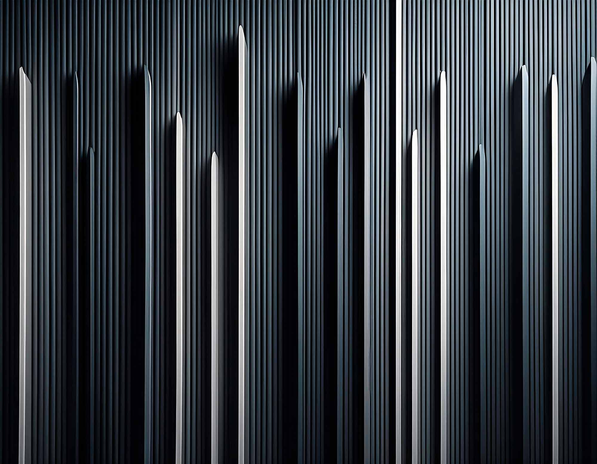 Vertical Metallic Lines Wallpaper