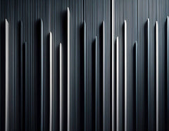 Custom Vertical Metallic Lines Wallpaper