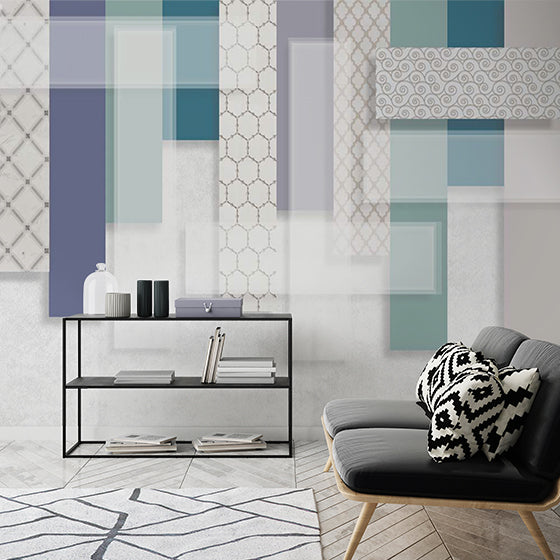 Modern Geometric and Patterned Wallpaper Swatches in Neutral Tones