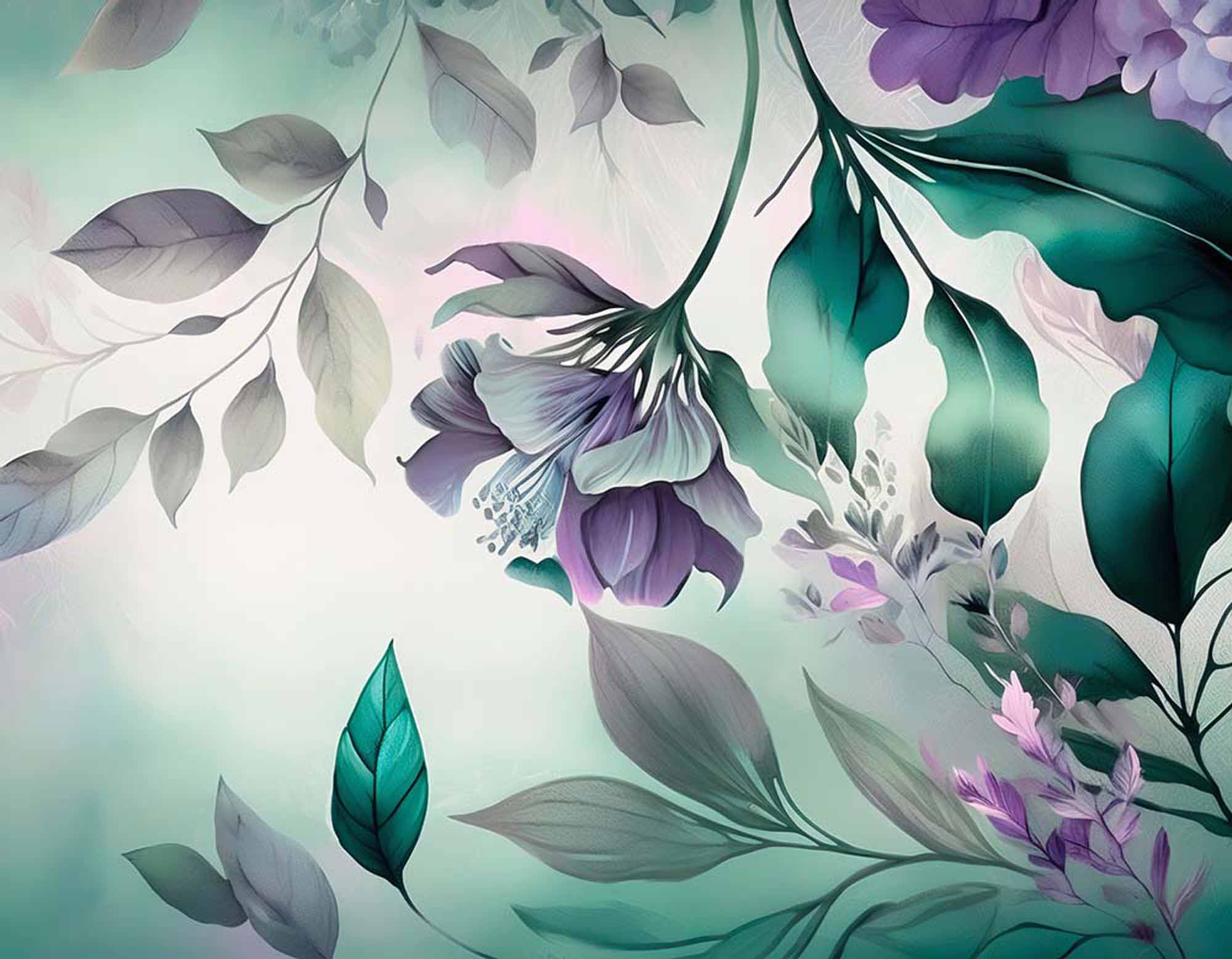 Pastel Serenity Floral Wallpaper