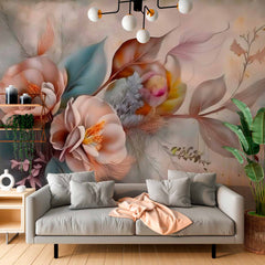 Custom Vintage Elegance Floral Wallpaper