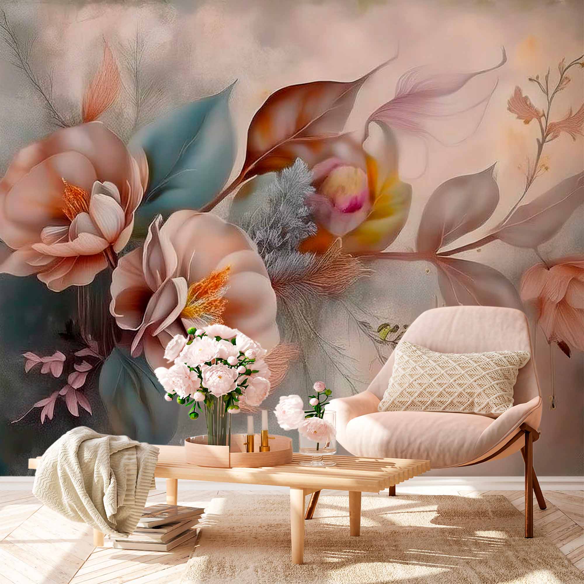 Vintage Elegance Floral Wallpaper