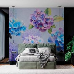 Custom Hydrangea Dreamscape Wallpaper