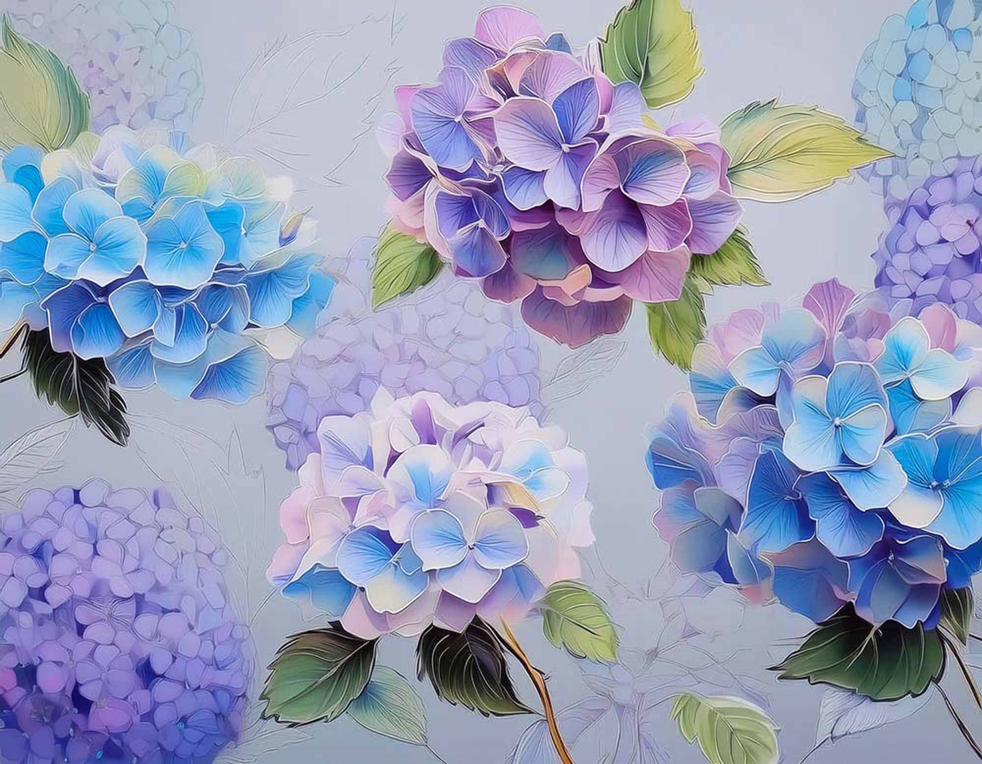 Hydrangea Dreamscape Wallpaper