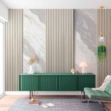 Sophisticated Marble with Vertical Lines Wallpaper