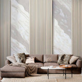 Sophisticated Marble with Vertical Lines Wallpaper