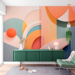 Custom Contemporary Abstract Arch Wallpaper